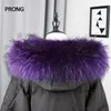 Scarves 100% Real Fur Collar For Parkas Coats Winter Luxury Warm Natural Raccoon Fur Women Scarves Female Neck Cap Real Fur Hood Trim 230831