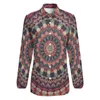 Damenblusen, Retro-Mandala-Bluse, Böhmen-Druck, trendiges Design, Damen-Langarm-Street-Hemden, Sommer-Oversize-Kleidung