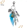 Keychains Lanyards Dreamcatcher Keyring Bag Charm Fashion Boho Jewelry Feather Keychain Opal Stone Artilady Natural For Women 2023 M Dhggb