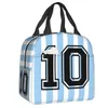Ice Packsisothermic Bags Argentina Flag Lunch Bag For Women Portable Thermal Isolated Argentine Football Present Box Picnic Multifunction Food Tote 230830