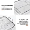 Food Storage Organization Sets 1Pcs Air Fryer Basket for Oven Stainless Steel Grill NonStick Mesh Tray Wire Rack 230830