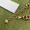 Nuova collana di design e girocollo di bracciale per lettere unisex braccialetti oro a catena in acciaio inossidabile collane