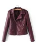Womens Leather Faux Spring and Autumn Fashion Polo Neck dragkedja kappjacka Korta kvinnor 230831