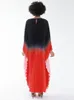 Robes décontractées Tianepei plissée robe dégradée femmes 2023 printemps original designer lâche plus taille manches chauve-souris