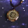 Anhänger Halsketten Orgonit Halskette Sri Yantra Anhänger Heilige Geometrie Tigerauge Energie Halskette Für Frauen Männer Schmuck 230831