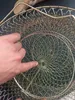 Acessórios de pesca Gaiola de peixe Material de fio de aço Rede de pesca de alta qualidade Peças de reposição Mental Dobrável Fio de suspensão Dobrável Rede de pesca de fio de aço 230831