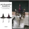 Abbigliamento per cani 2 pezzi Cappello per animali domestici regolabile Halloween Po Prop Forniture regalo Copricapo decorativo in tessuto non tessuto