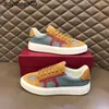 Feragamo Summer och Autumn High End Low Top Shoes Herr Fashion Thick Sole Cowhide Fashion Brand Sports Board Shoes 3nca XJ2O S4MZ