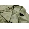 Giacca corta da donna in pelle primaverile 2023 da donna moda allentata casual a maniche lunghe verde militare capispalla sintetico da donna basic