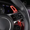 Aluminium Alloy Red Steering Wheel Shift Paddles Sequins Trim Strips For Porsche Panamera Cayenne Macan Car Styling Modified256P