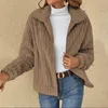 여자 재킷 여자를위한 훌륭한 양털 여름 4 배 겨울 따뜻한 캐주얼 모직 코트 지퍼 벨트 벨트