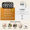 Kök Timers Noklead Kitchen Timer LED Knob Digital Timer Kök Tillbehör Nedräkning Timer Matlagningsdusch Studie Fitness Stoppur Timer 230831