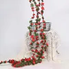 Kwiaty dekoracyjne 1PC 2,5 m róża sztuczna rattan sztuczna dekoracja jedwabny kwiat bluszczowy ogród ogrodowy wystrój domu fałszywe winorośle