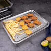 Baking Tools Large Stainless Steel Hole Bakeware Food Storage Tray Pan BBQ Oil Filter Oven Bread Pastry Plate Kitchen Utensils