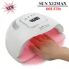 Nageltorkar 280W Sun X12MAX UV LED -lampa för snabb gelpolsk torktumlare 66LEDS LIGHT FÖR NAILS Manicure Salon Tools 230831