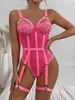 Sexy Set, sexy roter Bodysuit für Damen, figurbetont, Spitze, aushöhlen, Bügel, Dessous, ärmelloses Oberteil, hoher Schnitt mit Schritt 230808