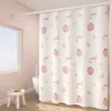 Rideaux de douche Rideaux de douche 180 cm Fruit dessin animé imprimé blanc rideau de salle de bain pour fille imperméable avec pouces décor de bain R230831