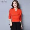 Kobiety swetry dla kobiecy swetr i pullover Criss-cross koreański skoczek w stylu mody Swetery Kobieta jesienią 2019 Nowy sweter HKD230831