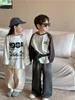 Korea w stylu dziewcząt wiosna jesień dzieci z długim rękawem T-shirt Sports Streetwear Casual Baby Girl Ubrania 2526