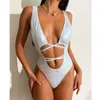 Maillots de bain pour femmes Femmes Rave Holographique Snakeskin Wrap Maillot de bain Sexy Strappy Dos nu Maillot de bain