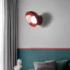 Wall Lamp White Red Black Small Light Bedroom Stairs Dining Room Hallway Glass Drop 3 Changeable Dimming 110-240V