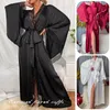 Dames Nachtkleding Lente En Zomer Satijnen Pyjama Kant Licht Luxe Lange mouwen Koel gevoel Nachtjapon Badjas Dames