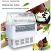 Exibição de sorvete contador freezer quatro cores porta de vidro empurrar e puxar armários de exibição de picolé comercial máquina de armazenamento de sorvete