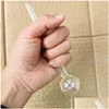 Rökrör 5,9 tum lång 3 cm Big Ball Oil Burner tjock Pyrex Stor transparent glasrör för bubblarrör dot nagel brinnande jumbo d dhq1k