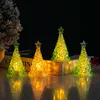 Christmas Tree Ornament Home Decorations Luminous Transparent Crystal Night Lights YX-6186