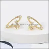 Stud Luxury Earrings for Woman Diamond Designer Jewelry Sier Gold Plating Planet Fashion Eartrop Copper Geometry Charm Accessories Des DHVT2