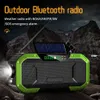 Radio AMFM portable à énergie solaire avec banque d'alimentation Bluetooth 5000 mAh Manivelle LED Boussole d'urgence Camping et randonnée 230830