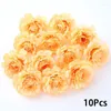 Decorative Flowers 10Pcs Silk Rose Artificial Heads For Home Wedding Decoration Supplies DIY Crafts Wreath Accessories Fake