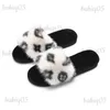 Slippers New Fashion Warm Fur Slippers Women's 2023 Autumn/Winter Home Printed Open Cotton Slippers babiq05