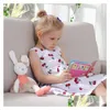 Animais de pelúcia enchidos 42 cm bonito coelho usar pano com vestido brinquedo macio animal bonecas ballet para bebê crianças presente de aniversário gota entregar dhd9o