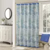 Shower Curtains Madden Lucy Blue Stripes Fresh Orange Waterproof Printed Bright Fabric Decoratived Modern Shower Curtain R230831