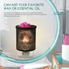 Castiçais Pequeno Aquecedor Aroma Queimador de Óleo Elétrico Cera Melter Night Light Aquecedores de Ferro Forjado Derrete Escritório