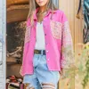 Women's Blouses 2023 Autunmn Long Sleeve Shirt Patchwork Denim Jacket Turn-Down Collar Casual Loose Shirts Women Tops Female Mujer