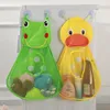 Brinquedos de banho do bebê bonito pato sapo malha net brinquedo saco de armazenamento forte ventosas saco de jogo de banho organizador do banheiro brinquedos de água para crianças