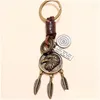 مفاتيح حبل الحبل المصنوع يدويًا Cowe Eagle Charms Key Chain شرابات الريش خاتم خمر Emo Grunge Punk Jewelry Gifts Creative Men Wome dhlik