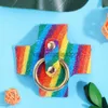 Pad piersi seksowne kobiety 1Pair Rainbow Color Cover Cover wielokrotnego użytku zużycie piersi silikonowe sutki pasie x kształt stadded naklejki na klatkę piersiową bra podkładki x0831