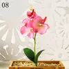 Kwiaty dekoracyjne sztuczny orchidea motyla do dekoracji ogrodu domowego biurowego sypialni ornament stolik kwiat bonsai fałszywe rośliny