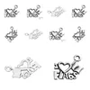 Charms New Fashion Easy To Diy 30Pcs Tibetan Sier Plated I Love Flags Accessory Charm Jewelry Making Fit For Necklace Or Drop Delivery Dhhyz