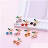 Charms Peixin 10pcs/Set Fashion Sweet Fruit Cherry wisitant biżuteria koloru kolczyka akcesoria