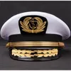 Berets Navigator Navy Cap Embroidered Hat Captain Mariner Men Military Officer 230830