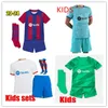 23 24 Barca Camisetas De Football Lewandowski Pedri Ferran Ansu Fati 2023 2024 Maillots de football Dest Kit Chemise Enfants