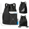 Backpack Fitness Drawstring Waterproof Backpack Basketball Football Backpack With Ball and Shoe Compartment Sport Bag Men Gym Soft Bag 230831