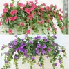 Fleurs décoratives fleur artificielle rotin tenture murale plantes en plastique vigne faux maison jardin décor accessoires couronne de mariage