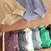 Herrtröjor Spring och Autumn Leisure Lapel Wool Tshirt LongSleeved Polo Shirt Solid Color Sticked Bottoming 230830