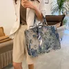 Avondtassen Hoge kwaliteit dames handtassen met grote capaciteit Mode Dames Canvas Bloemenprint Schoudertas Designer Vrouwelijke Tote Messenger