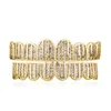 Hiphop smycken herr diamant grillz tänder nya mode charms guld pläterade isade grillar mode rappare män mode tillbehör